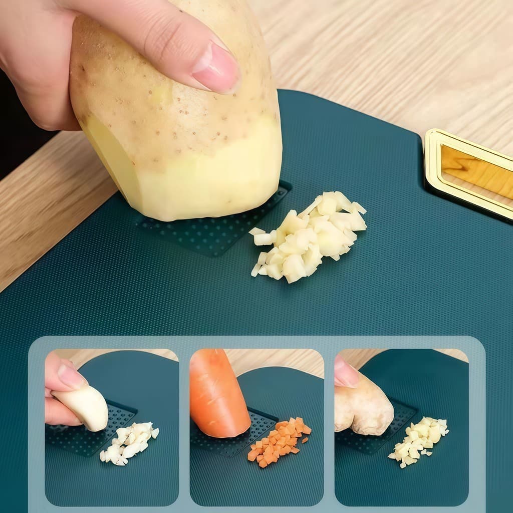 Tábua De Corte Antibacteriana À Prova De Mofo 35cm Com Suporte Em Pé Para Cozinha