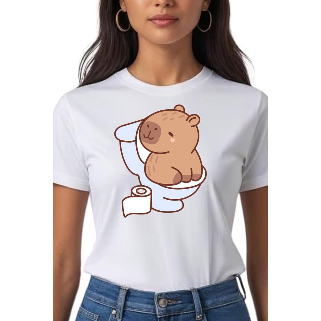 Camiseta T-shirt Capivara Privada 100% Algodão Blusa Camisa