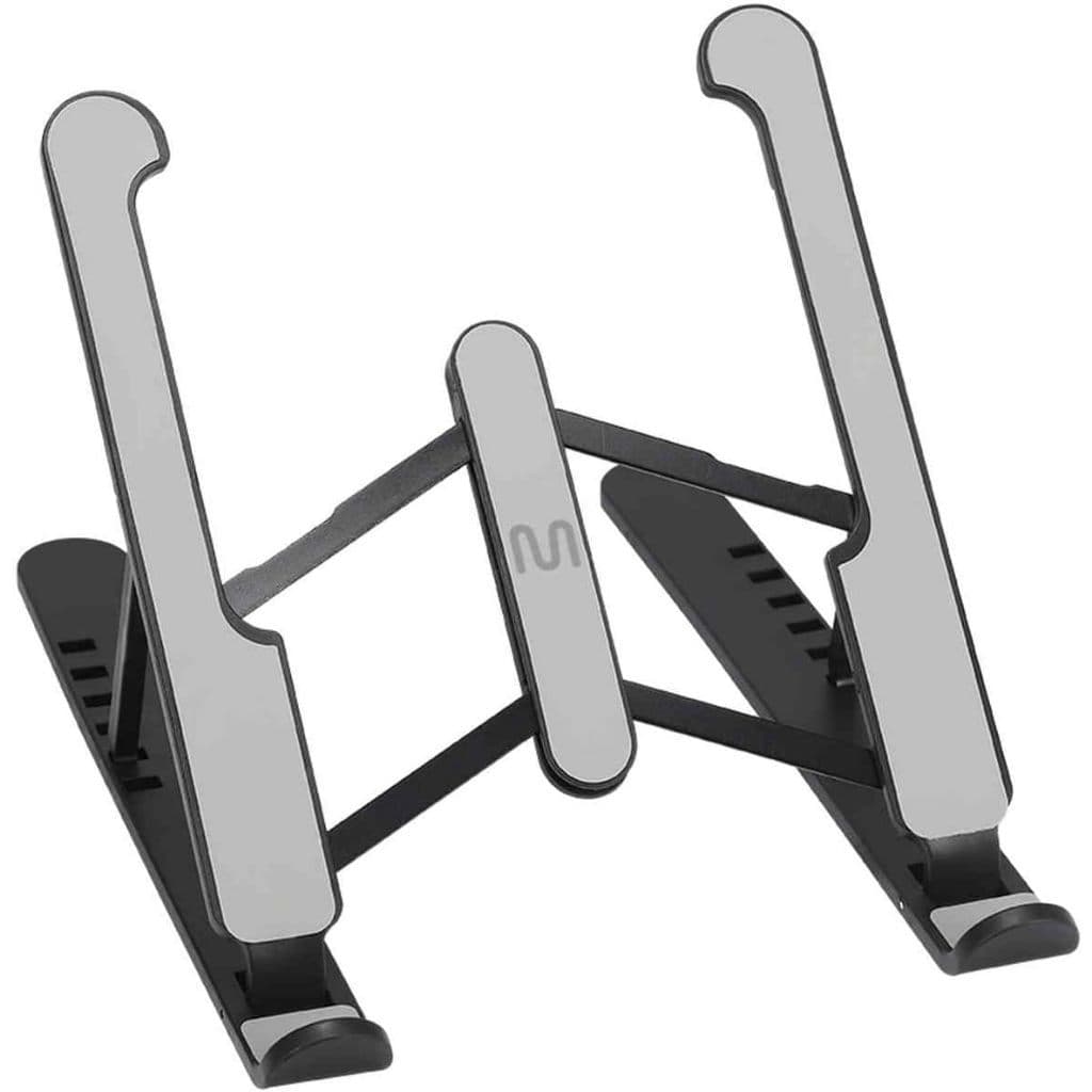 Suporte Ergonômico para Notebook e Tablet Preto – Ajustável, Dobrável e Ideal para Home Office