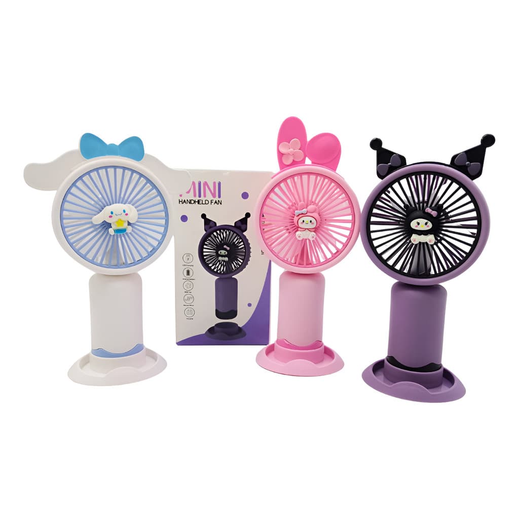 Mini Ventilador Portátil Recarregável USB Cartoon Orelhas H'Maston