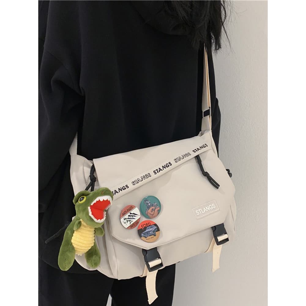 Bolsa mensageiro feminina bolsa de pano masculino estudante menino bolsa de lona bolsa de ombro masculina Commuter peque