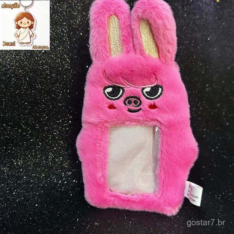 Holder Porta photocard pelúcia chaveiro Skzoo Dwaekki