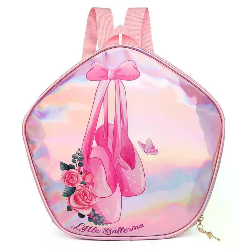 Novo estilo saco de dança infantil Laser feminino dança mochila saco de armazenamento de balé latino bonito dos desenhos