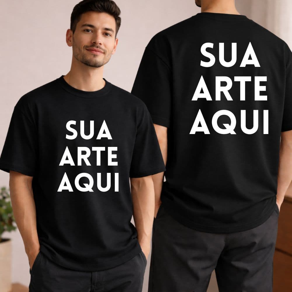 Camiseta Personalizada Faculdade Evento Unissex Algodão Para Logo Frase Ou Arte Imagem Uniforme