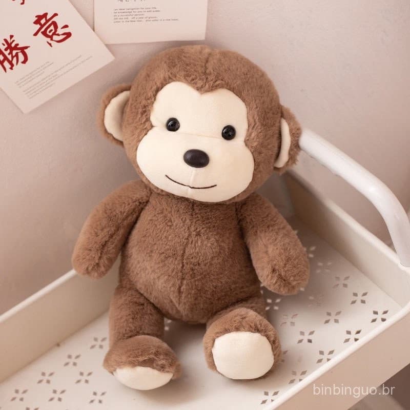 Brinquedos de Pelúcia Estilo Escandinavo Macaco Sorridente Elefante Panda Xadrez Bonecas Presentes para Mulheres