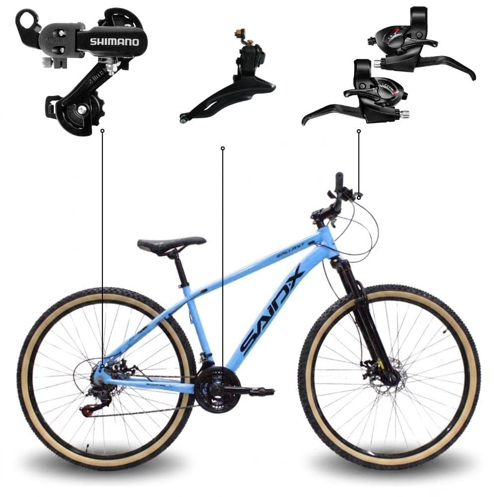 Bicicleta Bike Aro 29 Alumínio 21 Marchas Cambio Shimano