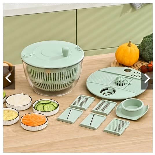 Seca Salada Centrífuga Grande 4 Litros Secador Manual de Folhas Verduras Frutas Vegetais Cozinha