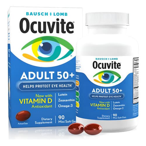 Ocuvite 50 + Com Lutein Bausch & Lomb 90 Softgels Eua