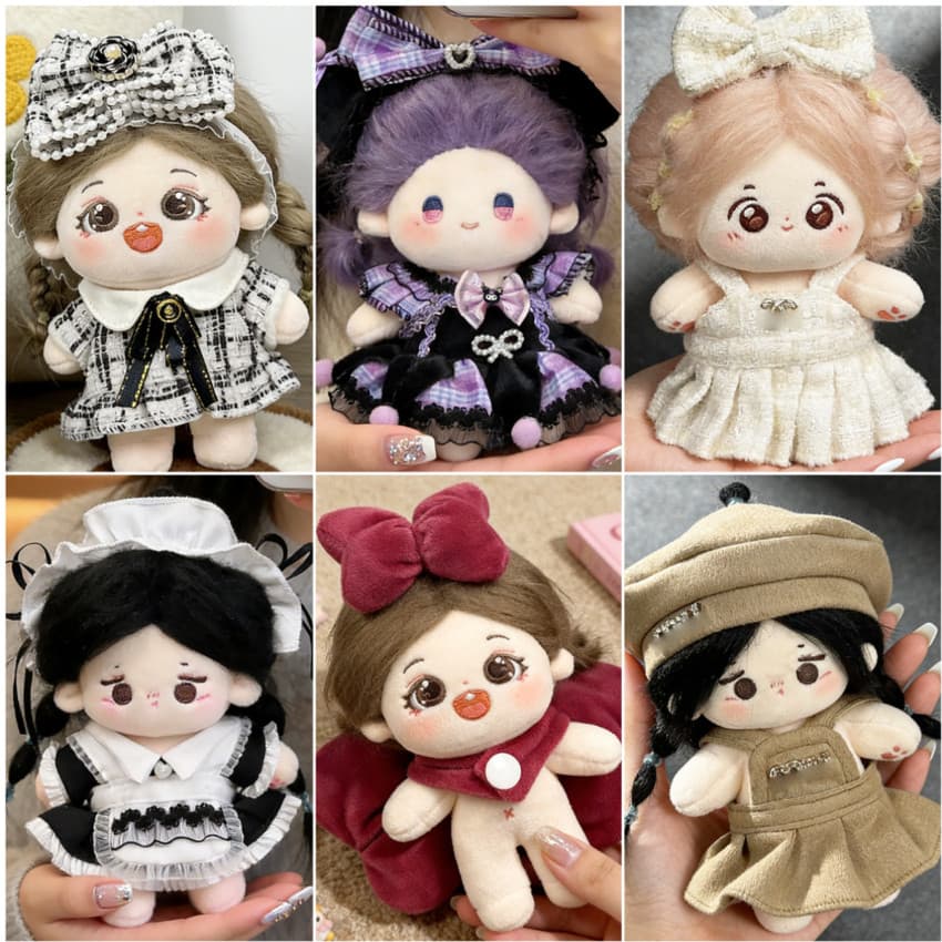 Boneca de Algodão de 10cm, Roupas de Bebê Elegantes, Conjunto de Vestuário para Boneca de Pelúcia N7GD