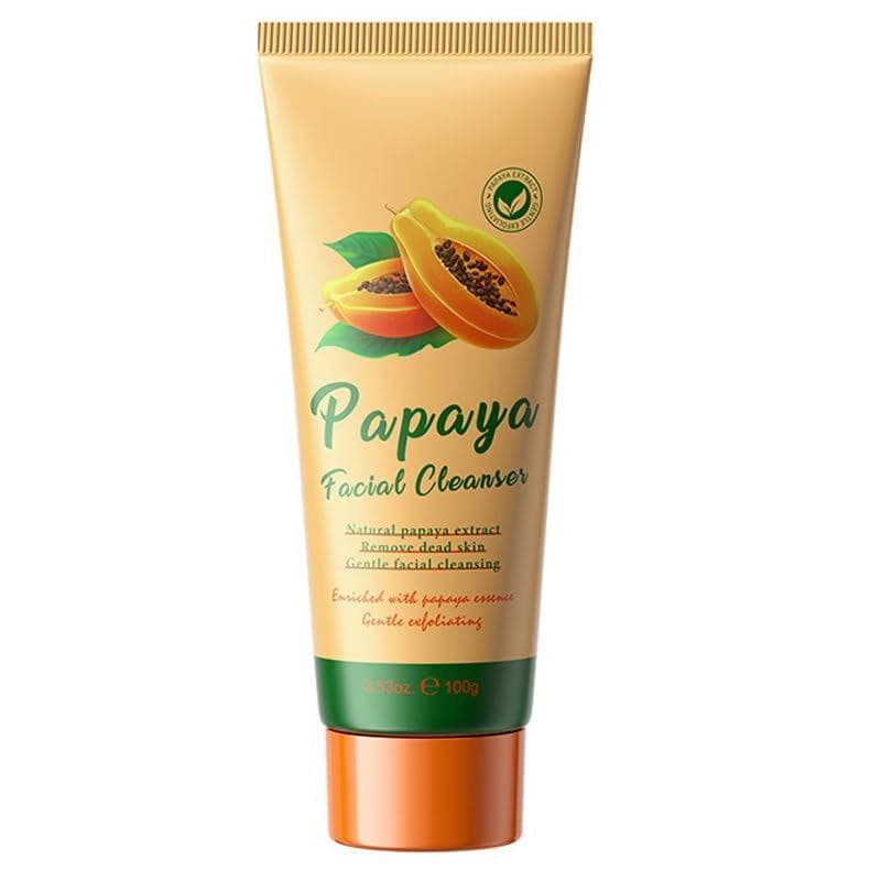 1 unidade de limpador facial de papaia, lavagem suave para o rosto com extrato natural de papaia, limpeza profunda para