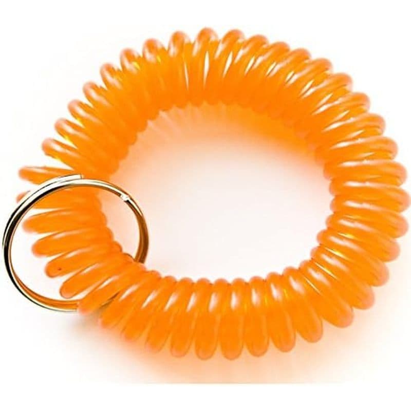 ONDEPOT 100 Peças Cor Laranja Macia Mola Espiral Bobina Elástica Faixa De Pulso Chaveiro