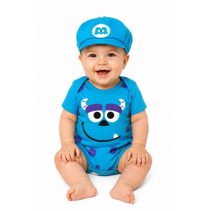 Body Bebê Monstros SA Sullivan Fantasia Mesversário