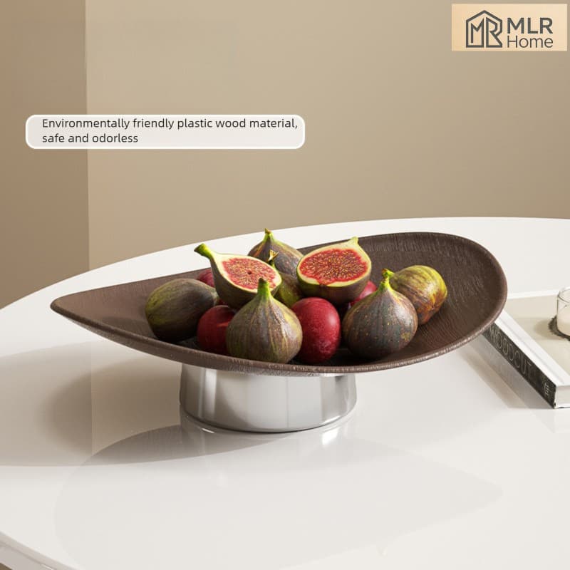 Luz de luxo estilo Retro Material de qualidade alimentar madeira plástico bandeja de frutas de pés altos / ecologicament