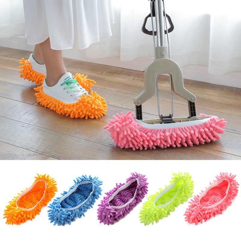 Fabricante Chenille preguiçoso esfregar chinelos de chão capa limpeza piso removível lavável piso esfregar chinelos preç