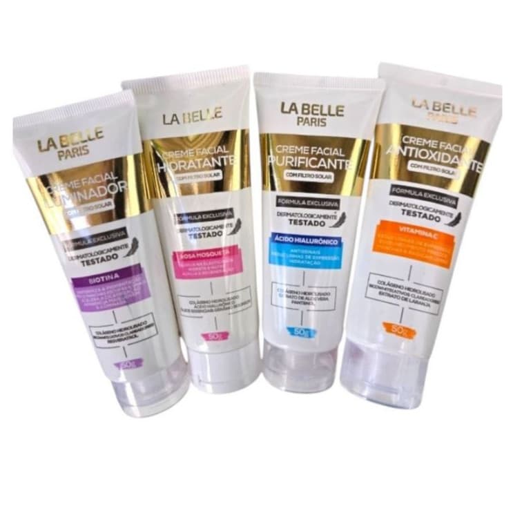 Creme de Rosto La Belle Paris 50g FPS Hidratante (Várias Opções)