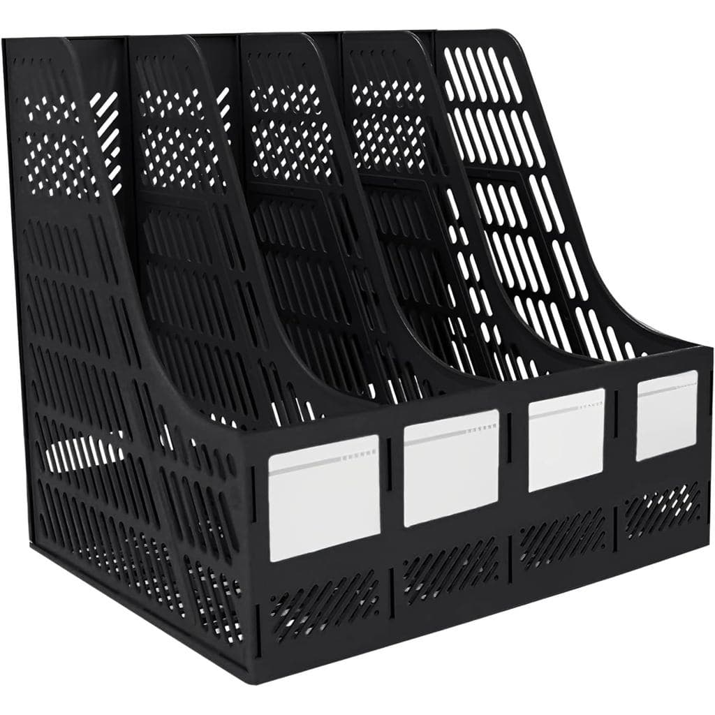 Organizador De Porta-Arquivos De Revistas , De Plástico De Mesa Com 4 Compartimentos Verticais , Organizadores De Livros