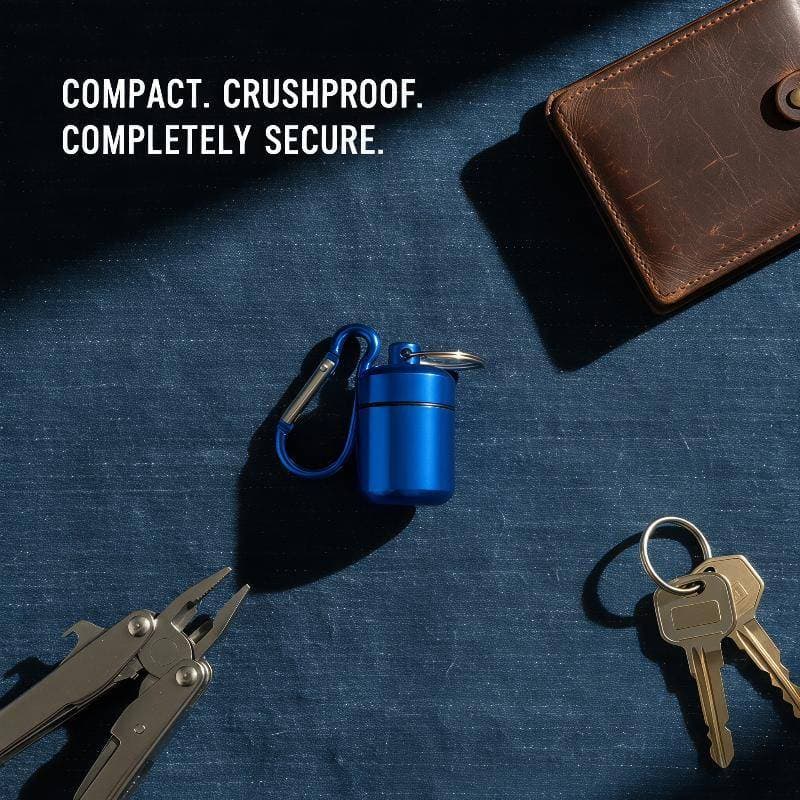 Piqning Portátil Mini Pílula Chaveiro Caixa À Prova Dwaterproof Água Grau Alimentício Pequeno Recipiente De Medicina Par