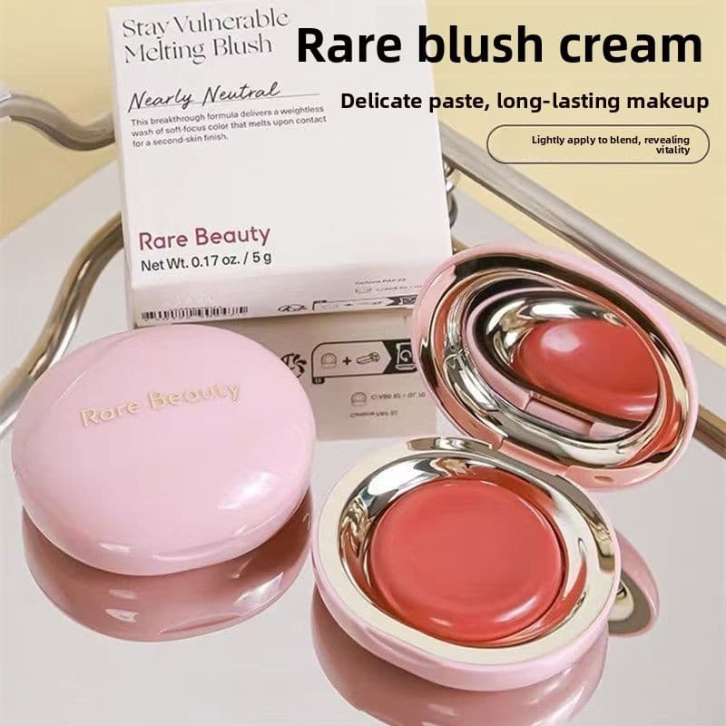 Raro Beautyy Lip And Cheek Blush Creme Contorno Natural Cintilante E Iluminador Maquiagem Facial Nu