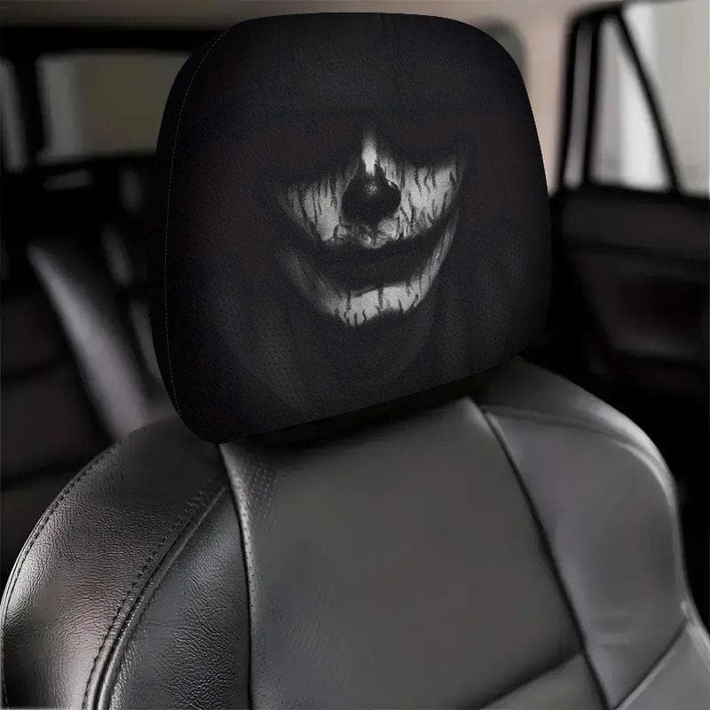 Horror Fantasma Rosto Encosto De Cabeça Do Carro Cobre Palhaço Maquiagem Impresso Universal Lavável Protetor De Automáti
