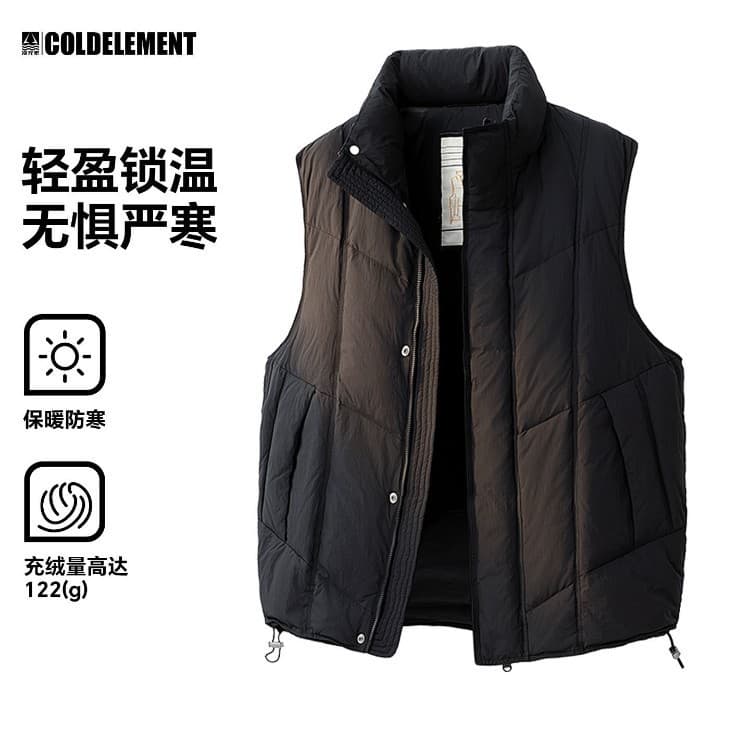 Elementos frios Tuoxue esportes para baixo colete masculino ao ar livre colete térmico feminino jaqueta leve inverno que