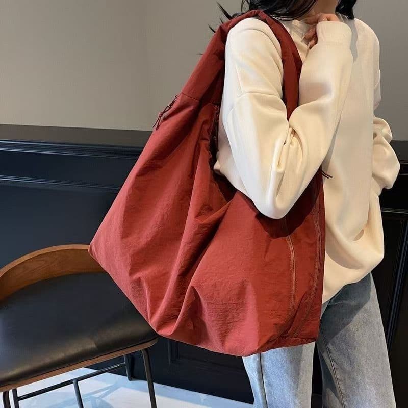 [XKB] Moda japonesa Casual bolsa de lona bolsa feminina novo estilo All-Match bolsa de axilas de grande capacidade bolsa