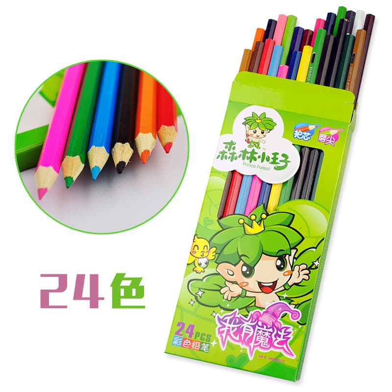 [Estoque pronto] Lápis de cor de 18 cores para crianças, pintura para colorir, grafite, descompressão, caixa de chumbo,