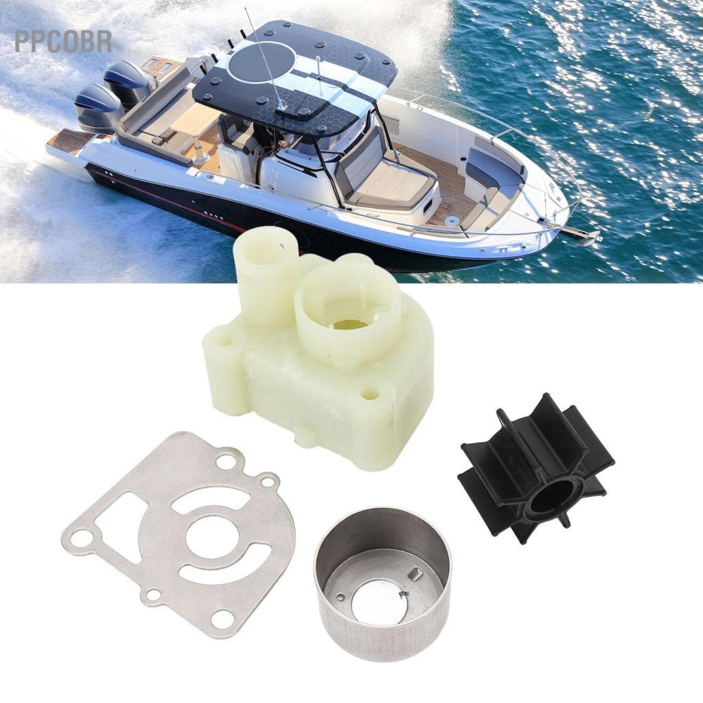 Ppcobr Kit de reparo de bomba de água de popa 350-65016-0 caso 334-65021-0 impulsor para motor de barco de 2 tempos 18HP