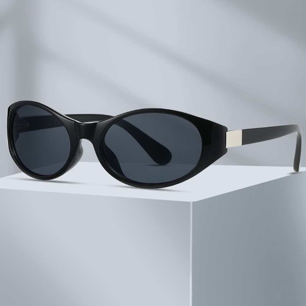 Novo americano Retro Oval olho de gato óculos de sol All-Match Seaside atmosfera óculos de sol