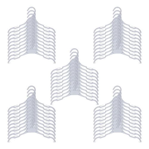 Kit 50 Cabides Bebê/ Infantil Com Cava 30cm Cinza