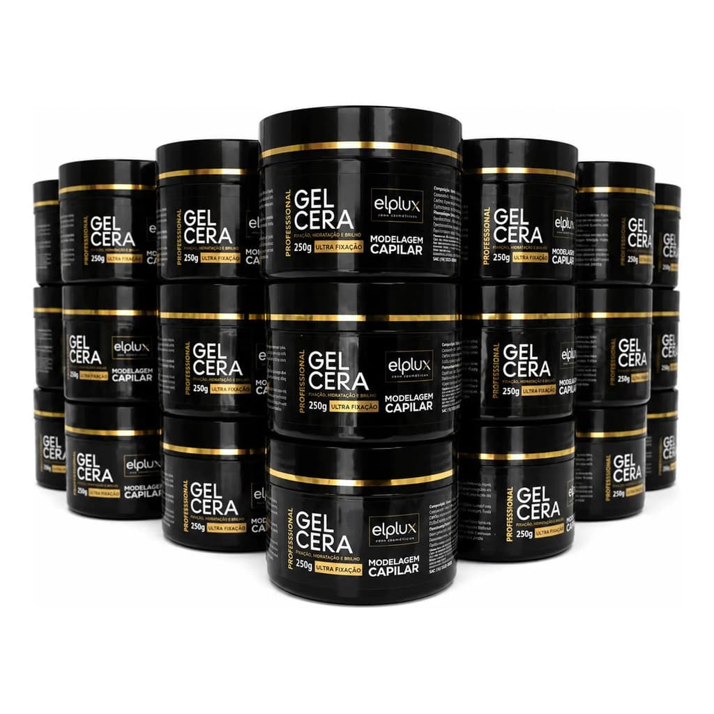 12 Gel Cera Modelador Elplux Ultra Fixação 250g