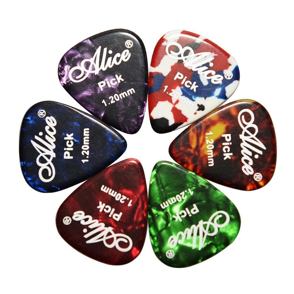 NEDFS 5 Peças De Palhetas De Celulóide Coloridas , Guitarra Aleatórias Em Cores Mistas , Palheta