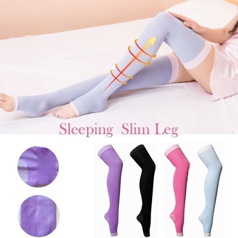 4 Cores Beleza Varizes Meias De Compressão Dormir Emagrecimento Perna Magro Legging Meia