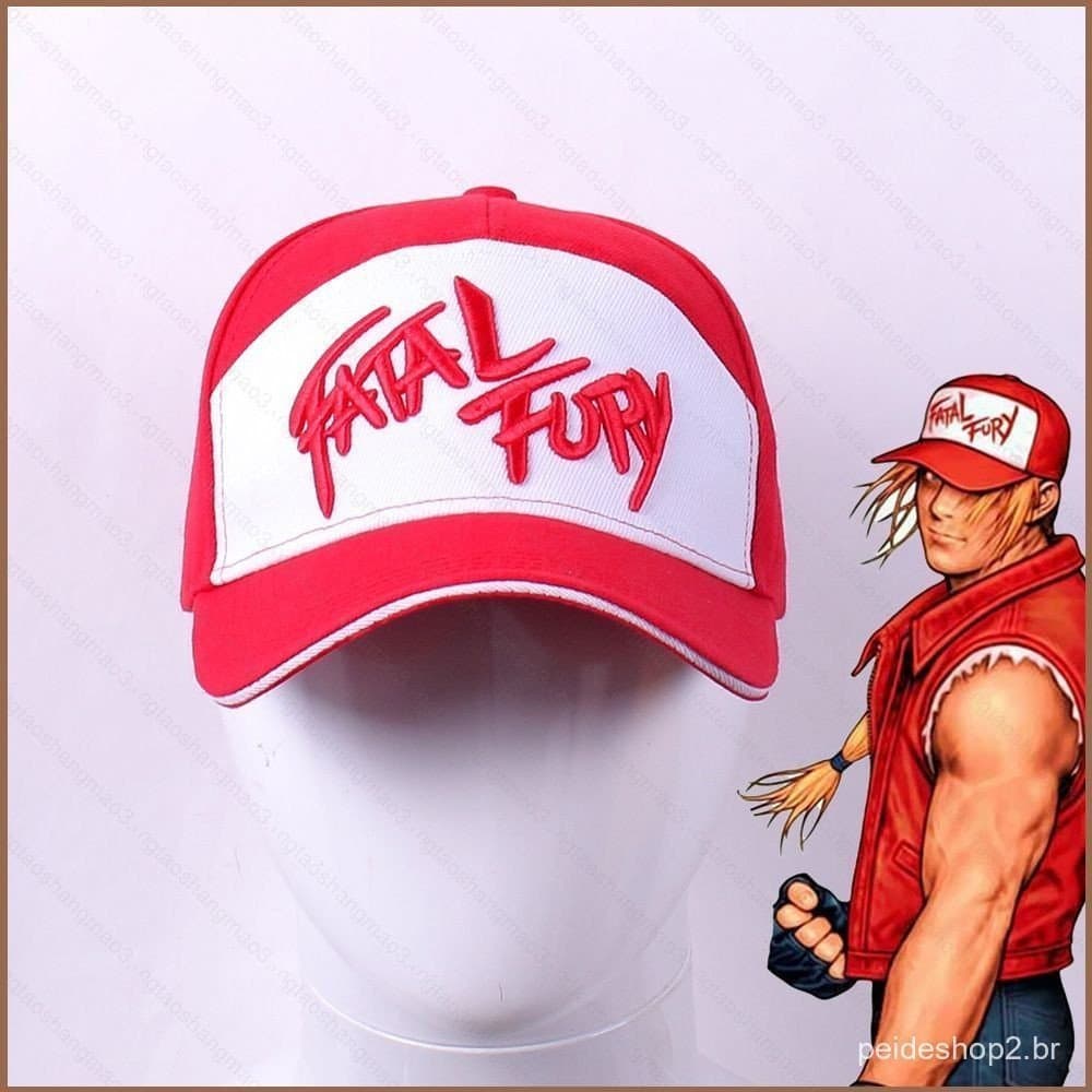 Fatal Fury Terry Bogard Primavera e Outono Novo Chapéu de Língua de Pato de Desenho Animado Boné de Beisebol Bordado de