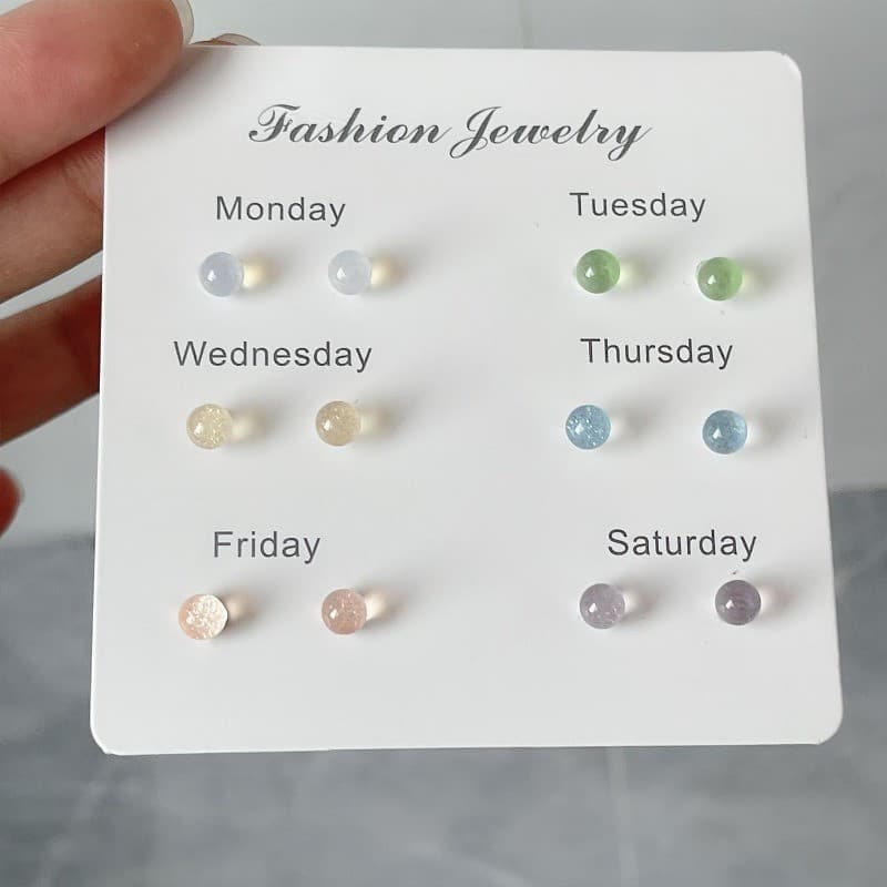 Novos Brincos Simples e Fofos de Resina Colorida para Mulheres Q6BP