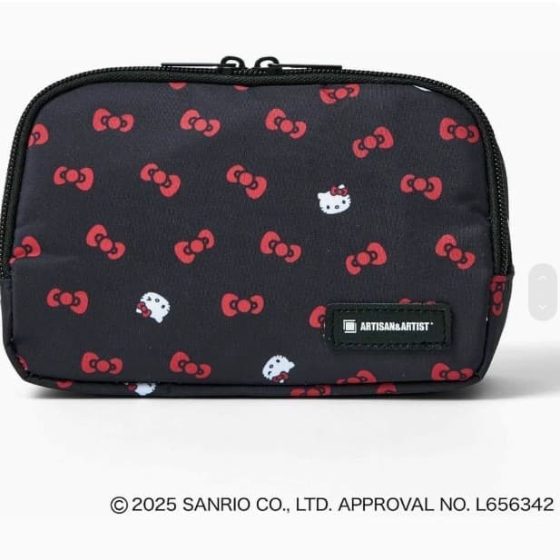 Bolsa de cosméticos de gatinho fofo Bolsa de armazenamento de arco Bolsa de higiene portátil