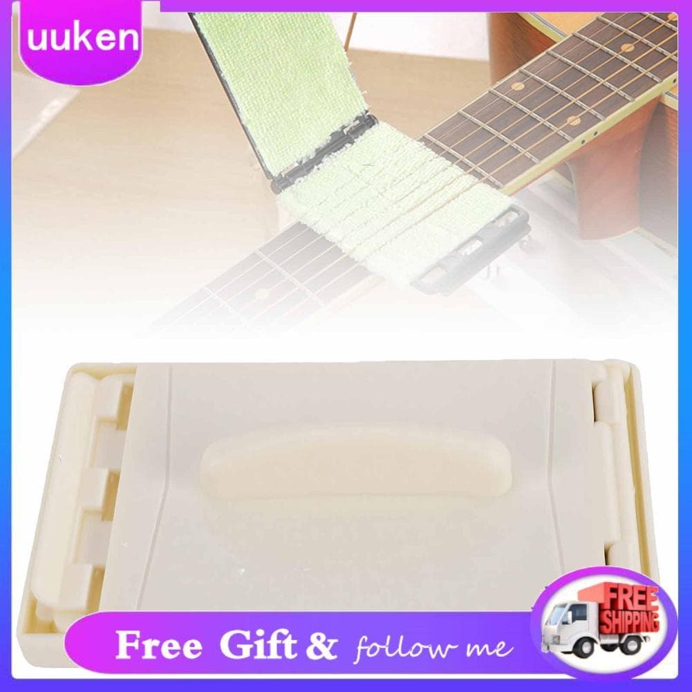 Uukendh Pomya Universal 360 Graus Guitar String Cleaner - Fretboard Scrubber para acústico elétrico e baixo