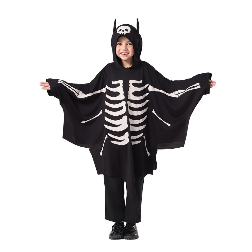 Novo traje de Halloween crianças luminosa fantasma morcego manto festa de férias mostrar cos traje