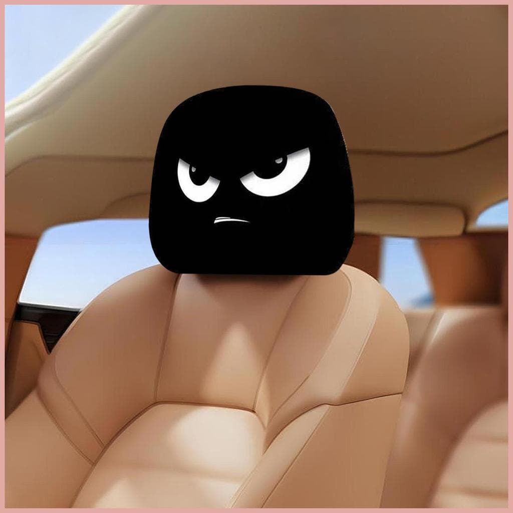 Capa De Encosto De Cabeça Do Carro 2 Peças Engraçado Dos Desenhos Animados Macio Decoração Universal Capas Para Viagem D