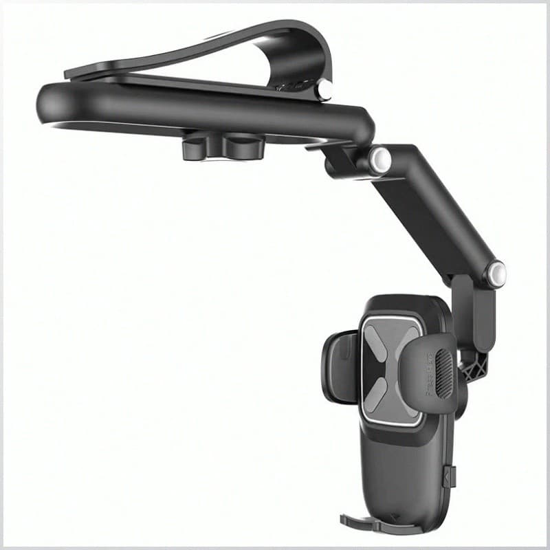 【Rotação 360°】Suporte para celular de última geração para quebra-sol/suporte veicular/montagem segura
