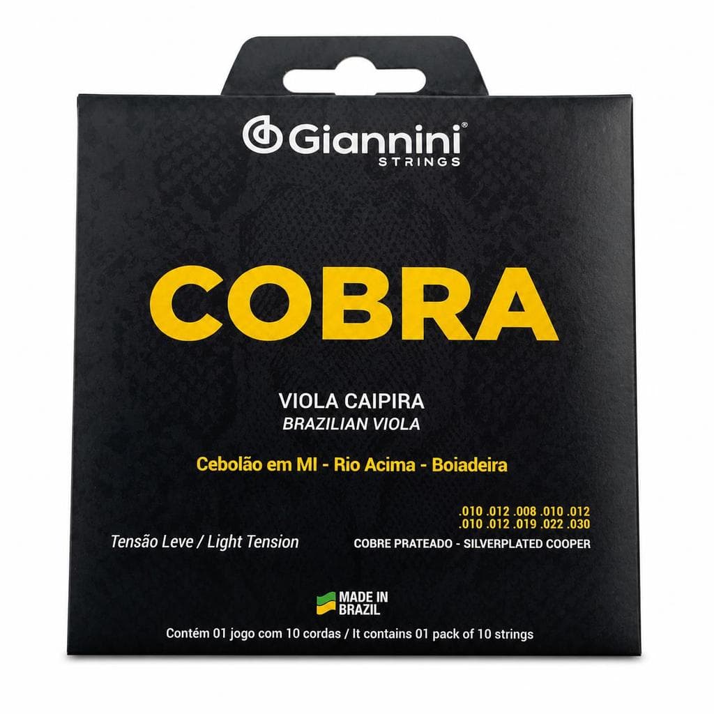 1 Jogo de Corda Giannini Cobra Viola Capira 10 Cordas GESVL