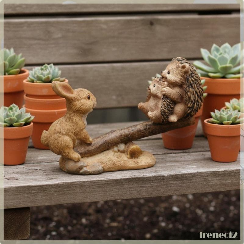 [Freneci2] Estatueta De Animal De Resina Elegante , Decoração Em Miniatura , Kit De Jardim De Fadas , Ornamento Decorati