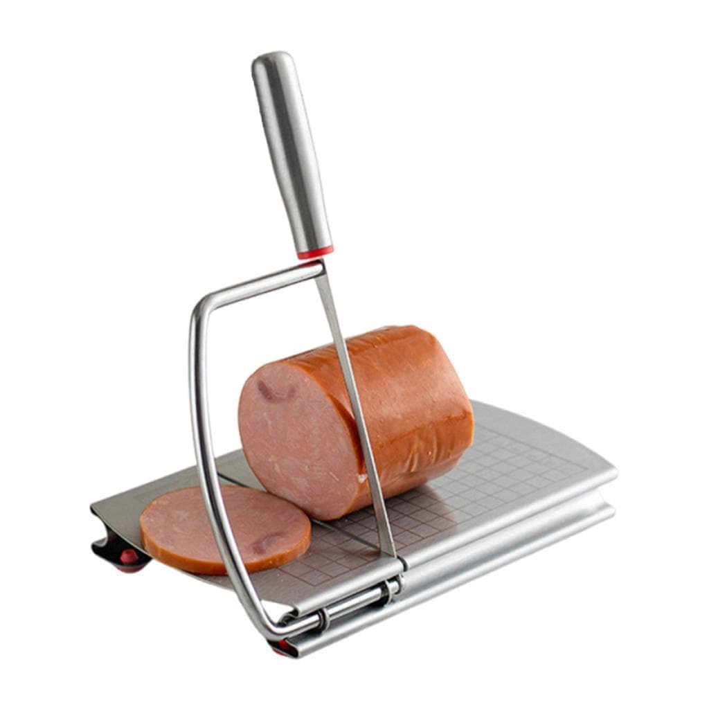 Nvstel-br Fatiadores de queijo de aço inoxidável Ferramenta de cozinha multifuncional Placa de corte Medição precisa