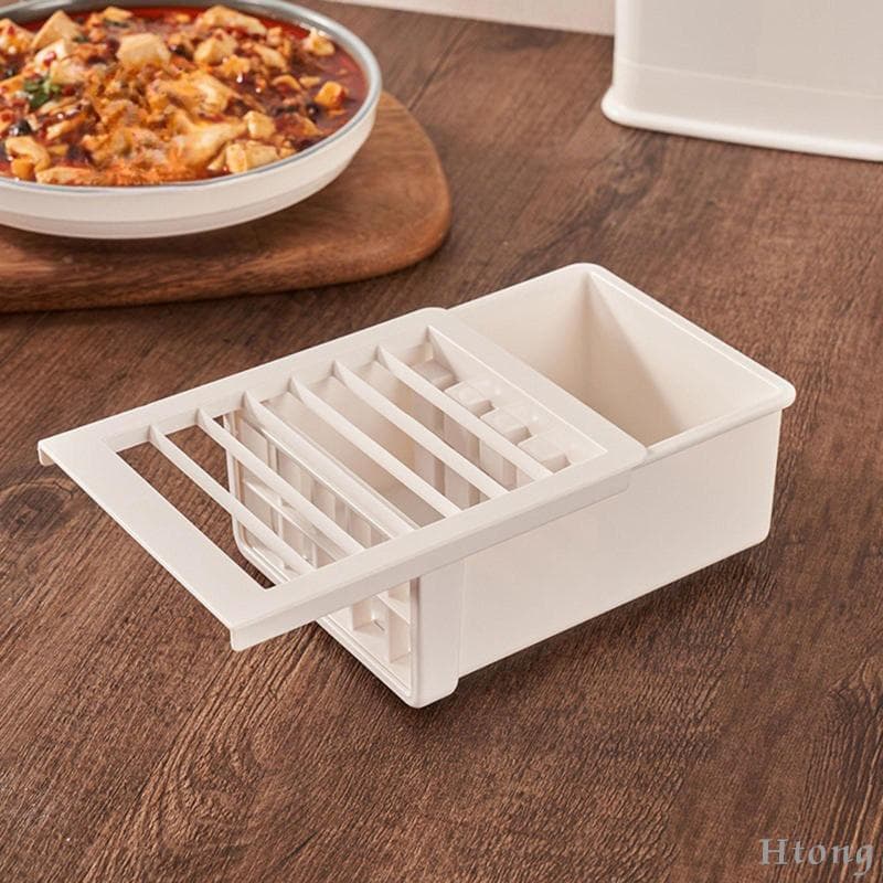 [Htong] Cortador De Tofu Fácil De Limpar Ferramenta De Cozinha Multiuso Retângulo Caixa De Corte De Manteiga Para Jantar