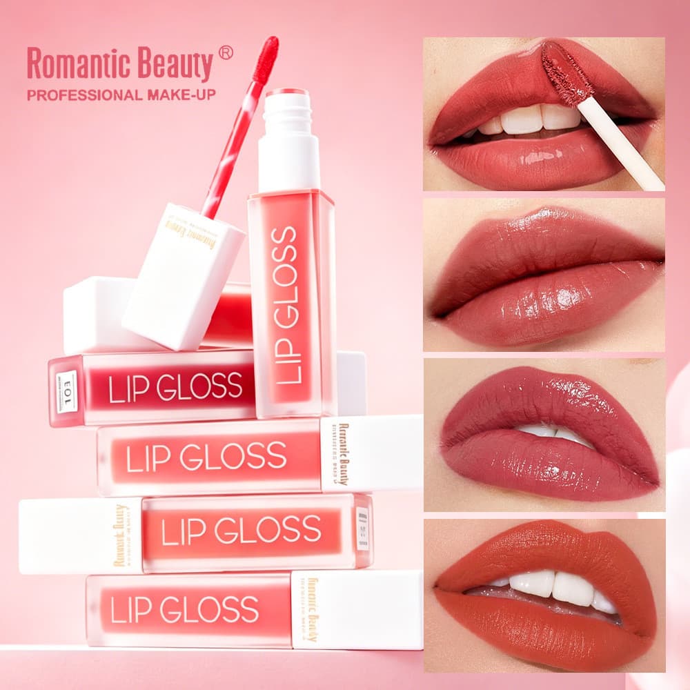 Brilho labial fácil de colorir, névoa macia de veludo, não é fácil de desbotar, brilho labial de longa duração, não é fá