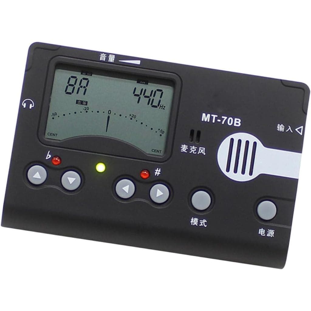 Afinador Digital Eletrônico LCD para Guzheng, Metrônomo Musical, Preto Z6JZ
