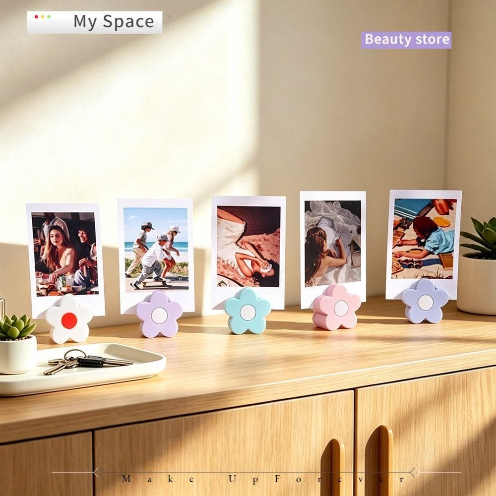 MY 5 Pcs Suporte Para Memorando De Mesa , Clipe De Foto De Flor Estável Independente , Instantânea Em Formato