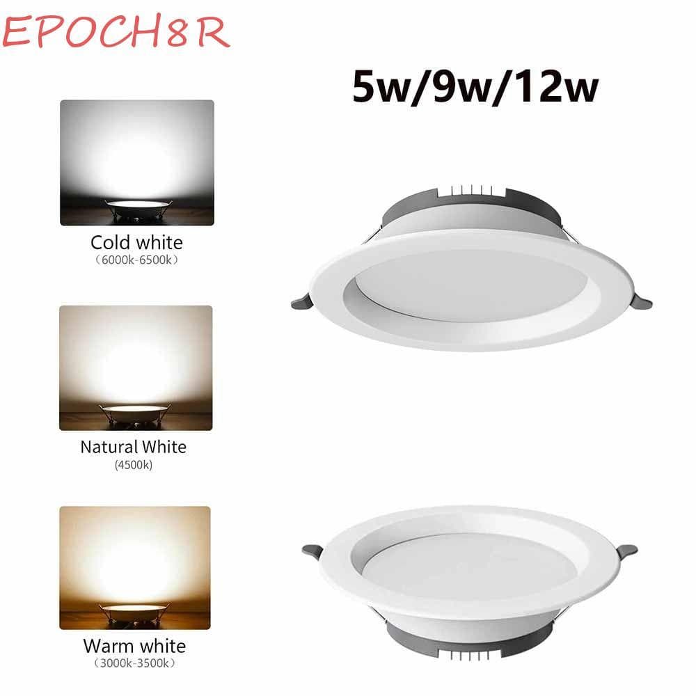 EPOCH8R LED Downlight , Luzes Redondas Embutidas , Spot Light 5W 9W 12W Lâmpada De Teto Antirreflexo Para Quarto