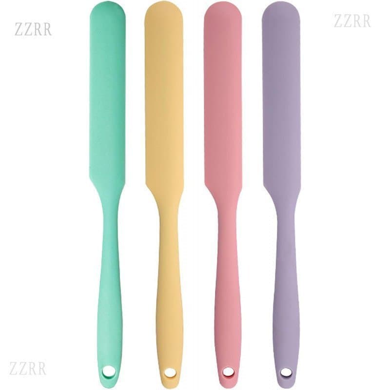 Conjunto de 4 raspadores de cabo longo, usados para raspar massa fermentada, garrafas, potes e recipientes, raspador de