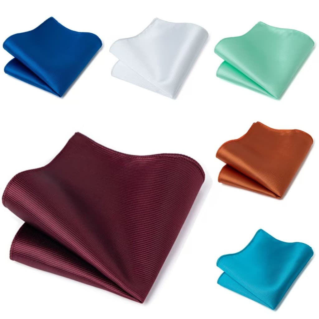 Lenço quadrado 1200 agulhas de alta densidade masculino cor sólida Formal terno de negócios lenço de bolso toalha