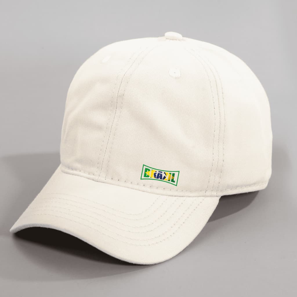 Boné Estampado Brasil 100% algodão  Use Young Aba Curva Dad Hat Ajustável Unissex